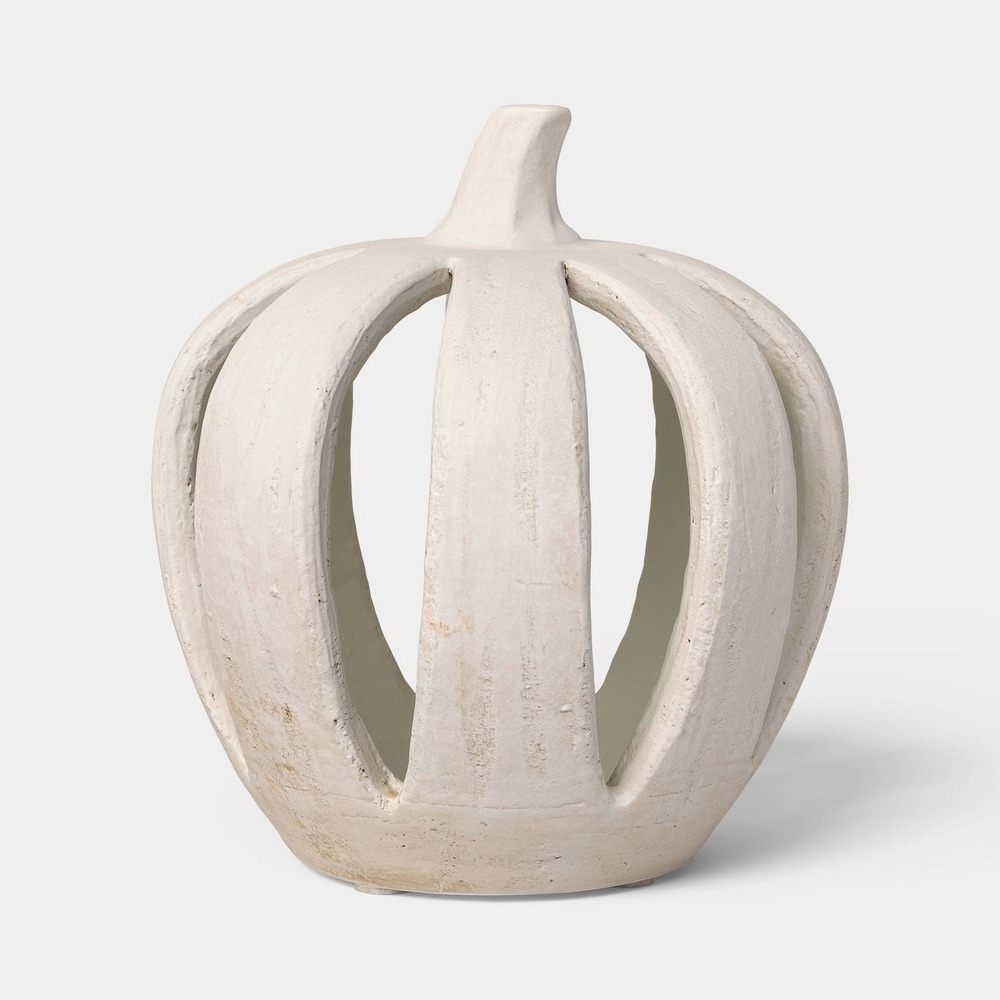 10" Rustic Open Form Ceramic Fall Pumpkin - Threshold, Target 2026